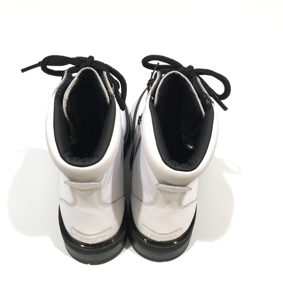 SOREL LENNOX LACE STKD WATERPROOF COMBAT BOOTS -WHITE LEATHER -WOMEN’S US 8 -NEW - Picture 6 of 7